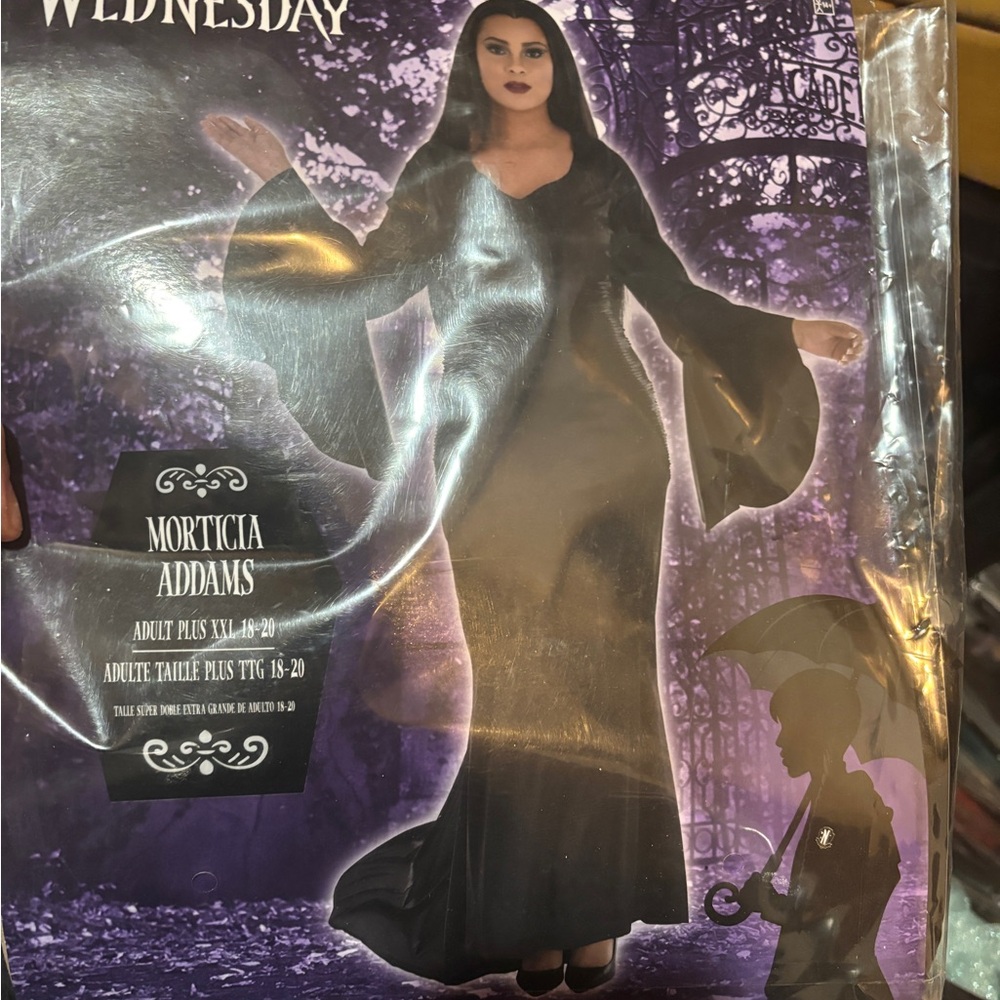 Morticia Addams Elegant Black Maxi Costume Dress